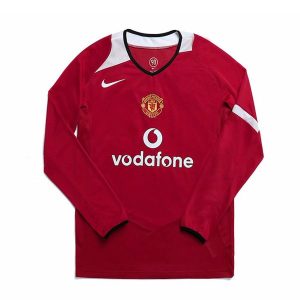 manchester united retro vodafone langermet drakt hjemme 2005-2006