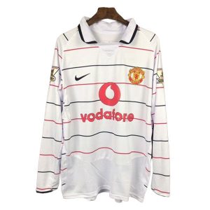 manchester united retro vodafone langermet drakt tredje 2003-2004