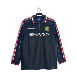 manchester united retro keeper drakt langermet svart 1998-1999