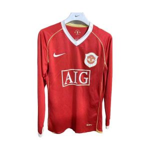manchester united retro langermet drakt hjemme spillerversjon 2006-2007