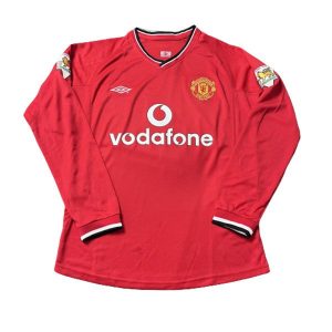 manchester united retro langermet drakt hjemme 2000-2002