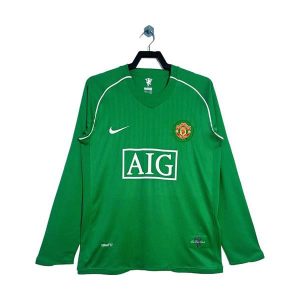 manchester united retro langermet drakt keeper gronn 2007-2008