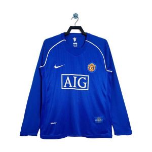 manchester united retro langermet drakt keeper bla 2007-2008