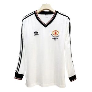 manchester united retro langermet drakt borte 1982-1984