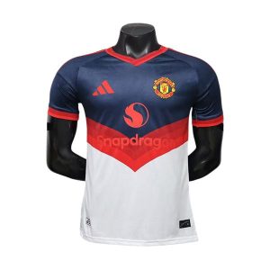 manchester united drakt spesialutgave spillerversjon mork bla hvit 2026-2027
