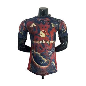 manchester united drakt spesialutgave spillerversjon mork bla rod Snake 2025-2026