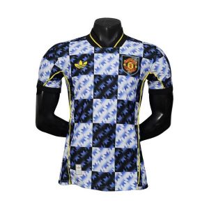 manchester united drakt spesialutgave spillerversjon svart bla 2025-2026