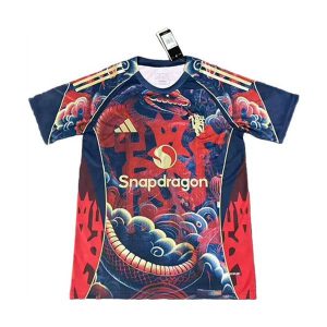 manchester united drakt spesialutgave snake rod bla 2025-2026