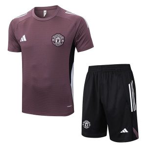 manchester united drakt trenings sett mork lilla 2025-2026
