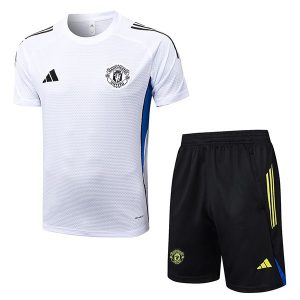 manchester united drakt trenings sett hvit bla 2025-2026