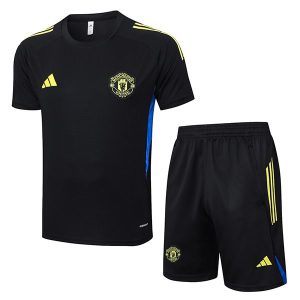 manchester united drakt trenings sett svart gul 2025-2026