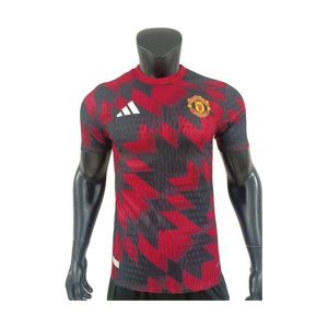 manchester united drakt trenings spillerversjon svart rod 2025-2026