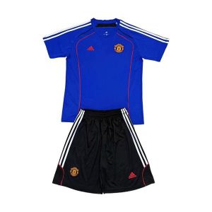 manchester united trenings barn drakt sett mork bla 2025-2026