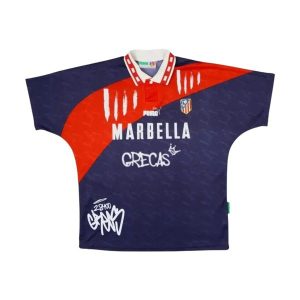 atletico madrid retro spesialutgave drakt mork bla rod grecas 1995-1996