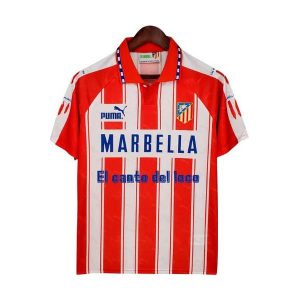 atletico madrid retro spesialutgave drakt rod hvit stripete 1995-1996