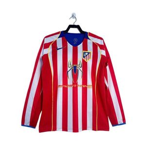 atletico madrid retro langermet drakt hjemme 2004-2005
