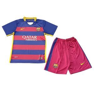 barcelona barn retro qatar airways drakt hjemme 2015-2016