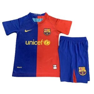 barcelona barn retro unicef drakt hjemme 2008-2009
