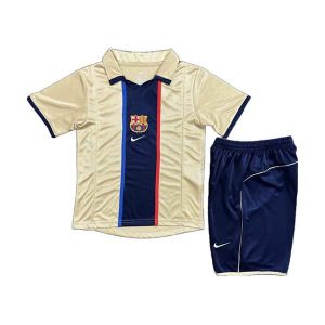 barcelona barn retro drakt borte 2001-2002