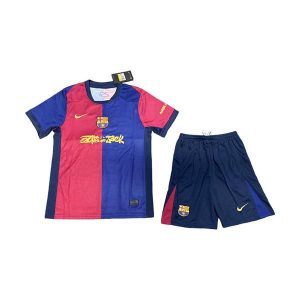 barcelona barn spesialutgave drakt sett travis scott 2025-2026