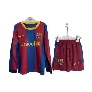 barcelona barn langermet drakt sett retro hjemme 2010-2011