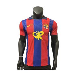barcelona retro spesialutgave spillerversjon drakt bla rod 2003-2004
