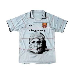 barcelona retro spesialutgave drakt lys bla ronaldinho 2003-2004