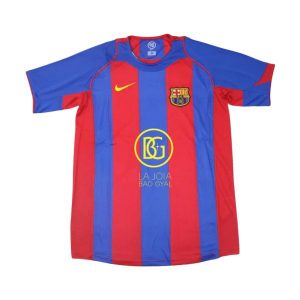 barcelona retro spesialutgave drakt rod bla bad gyal 2004-2005