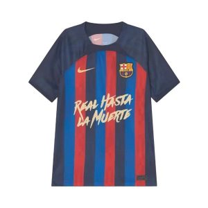 barcelona retro spesialutgave drakt bla rod anuel aa 2022-2023
