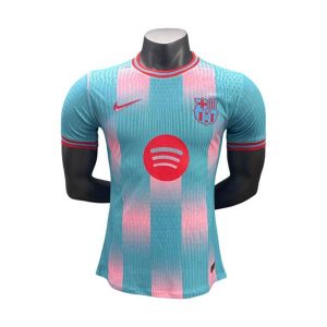 barcelona drakt spesialutgave spillerversjon lys bla rosa 2025-2026