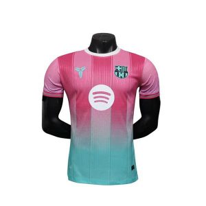 barcelona drakt spesialutgave spillerversjon rosa lys bla (3) 2025-2026