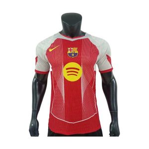 barcelona drakt spesialutgave spillerversjon rod hvit 2025-2026