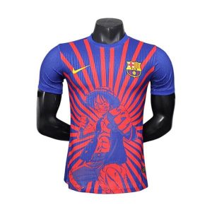 barcelona drakt spesialutgave spillerversjon rod bla luffy 2025-2026