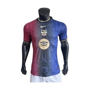 barcelona drakt spesialutgave spillerversjon rod svart bla 2025-2026