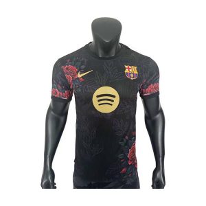 barcelona drakt spesialutgave spillerversjon svart mork rod 2025-2026