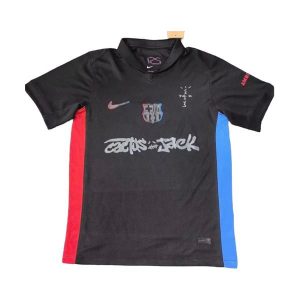 barcelona drakt spesialutgave travis scott svart bla rod 2025-2026