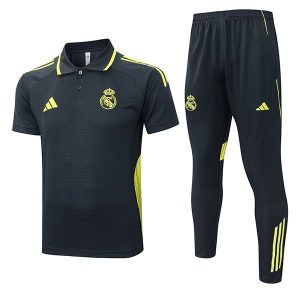 trenings real madrid mork gra gul 2025-2026 polo sett