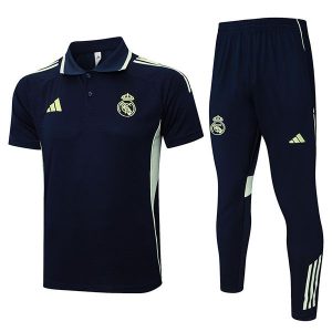 trenings real madrid mork bla neon gronn 2025-2026 polo sett