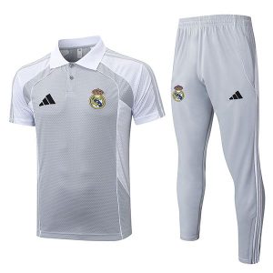 trenings real madrid gra hvit 2025-2026 polo sett