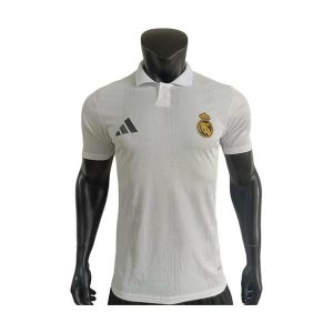 polo real madrid hvit spillerversjon 2025-2026