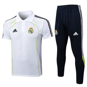 trenings real madrid hvit neon gronn 2025-2026 polo sett
