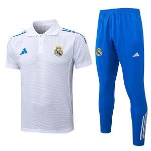 trenings real madrid hvit bla 2025-2026 polo sett