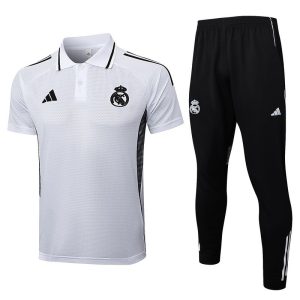 trenings real madrid hvit 2025-2026 polo sett