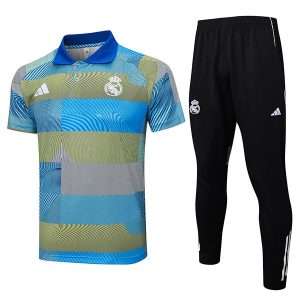 trenings real madrid bla gronn 2025-2026 polo sett