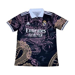 polo real madrid svart rosa gul dragon 2025-2026
