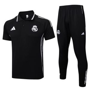 trenings real madrid svart 2025-2026 polo sett