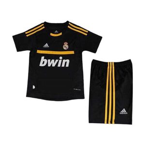 real madrid barn retro drakt sett keeper svart 2011-2012