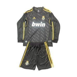 real madrid barn retro drakt sett langermet borte 2011-2012