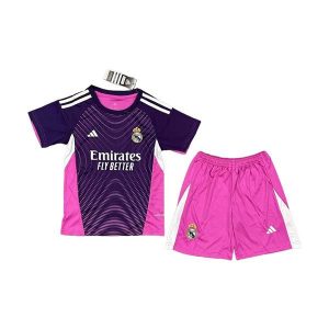 real madrid barn keeper drakt sett lilla rosa 2025-2026