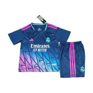 real madrid barn spesialutgave drakt sett mork bla rosa 2025-2026